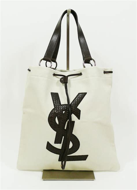 canvas ysl bag|saint laurent canvas tote bag.